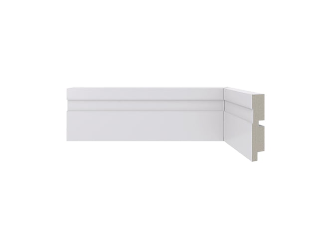 Rodapé 456 branco de poliestireno com 70mm altura Santa Luzia