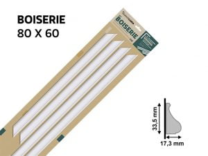 Boiserie 605 branco 80x60cm de altura Santa Luzia 